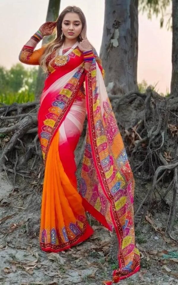 চেড়ী সিল্ক শাড়ি